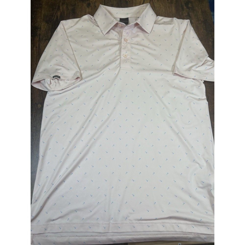 Dunning Golf Mens Performance Polo Shirt Size Small Light Pink